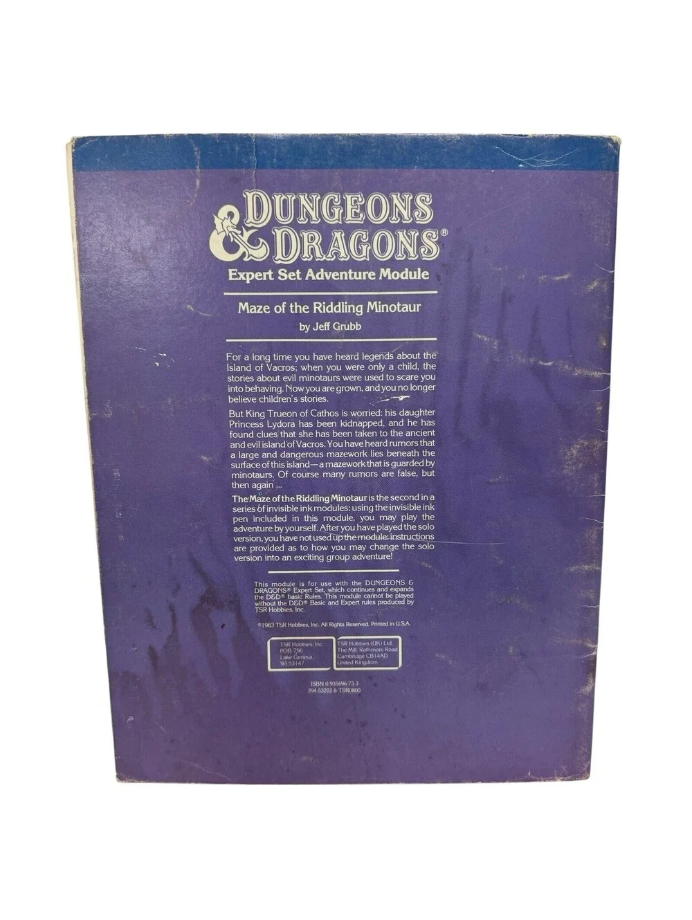 Maze of the Riddling Minotaur M2 9060 Dungeons & Dragons